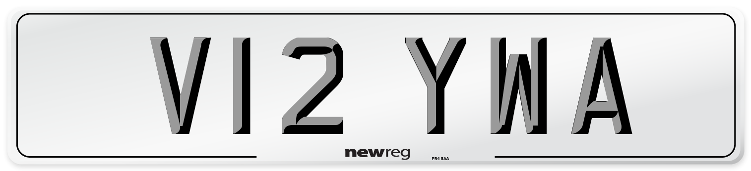 V12 YWA Number Plate from New Reg